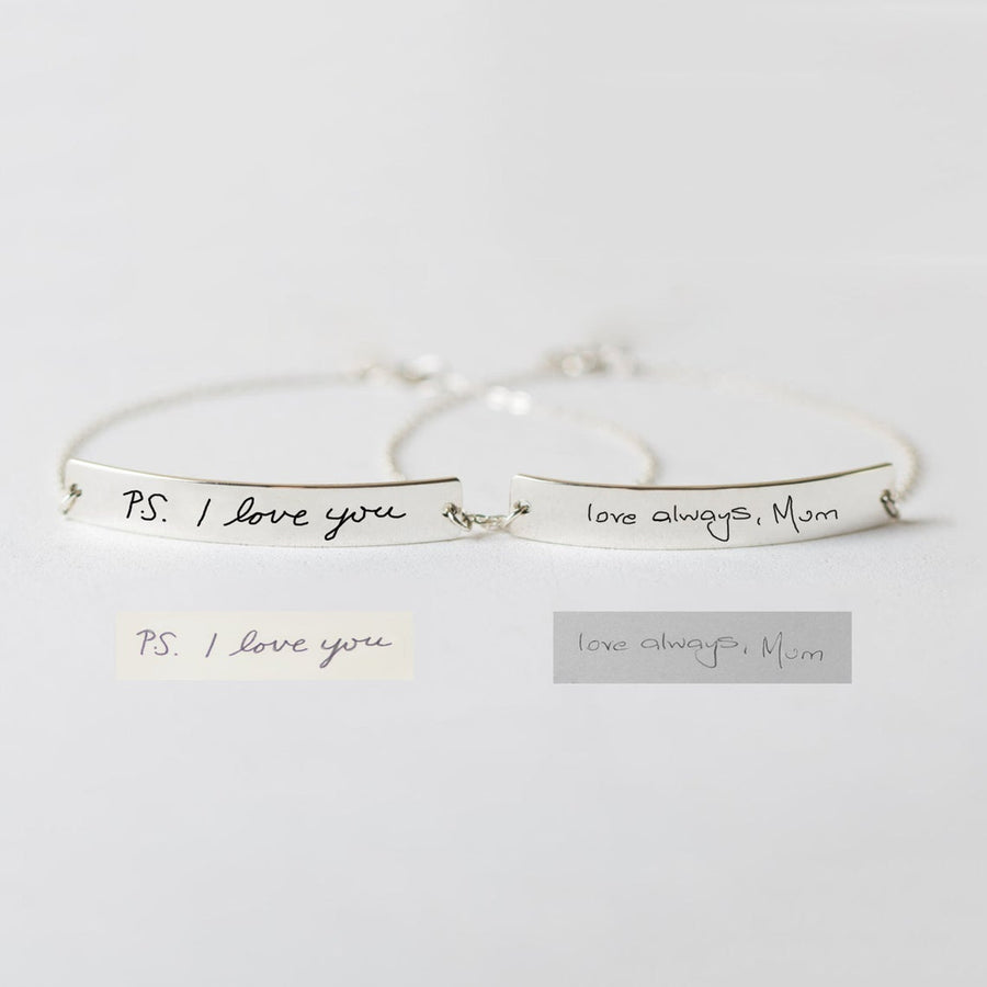 actual handwriting bracelet