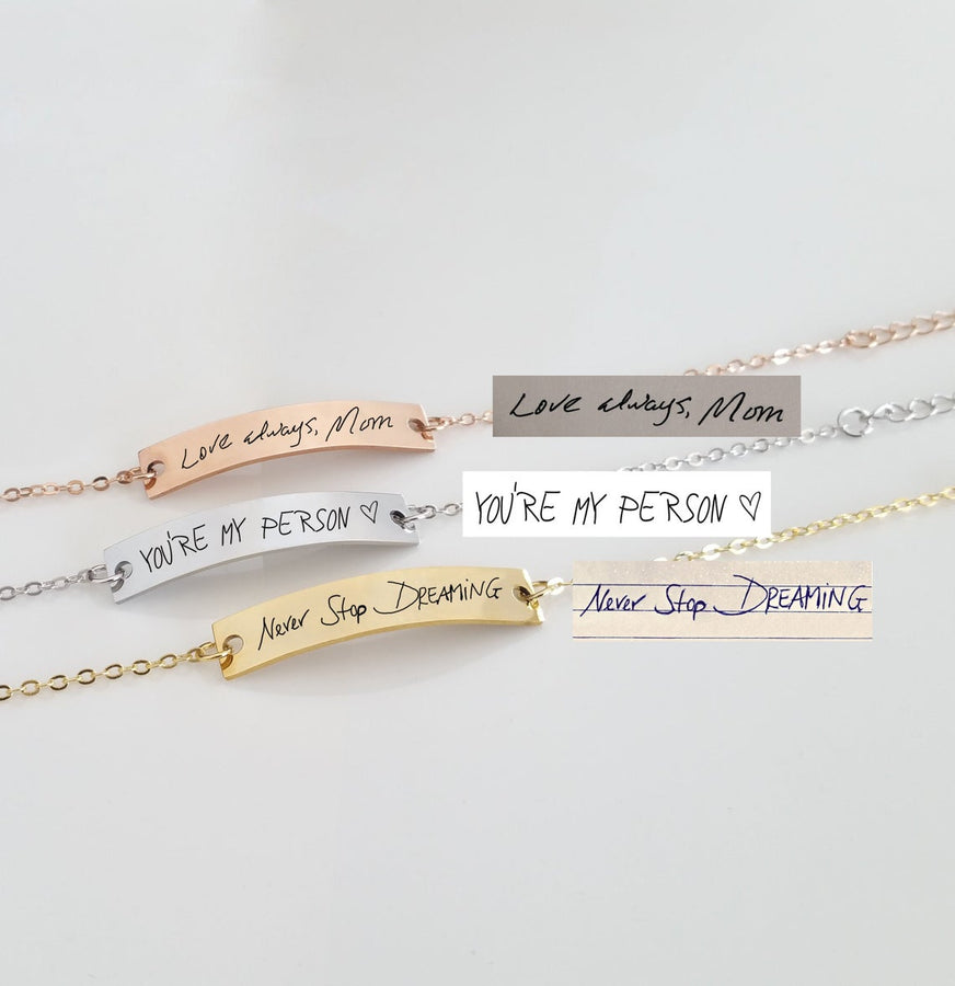 handwriting jewelry gift