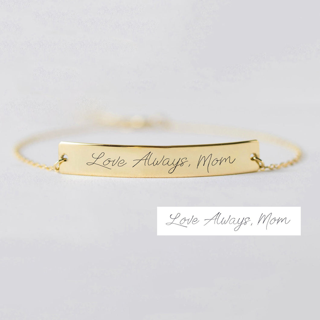 actual handwriting bracelet