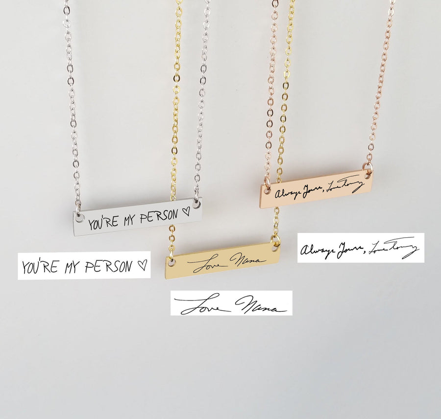 Handwriting necklace