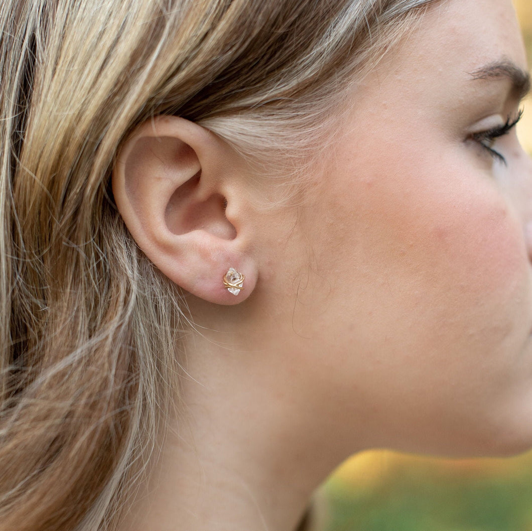 herkimer diamond earrings