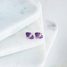 Load image into Gallery viewer, amethyst stud
