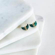 Load image into Gallery viewer, emerald earrings
