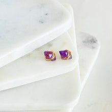 Load image into Gallery viewer, amethyst stud
